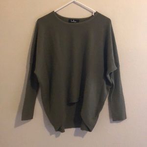 Lulu’s Olive Green Ribbed Knit Sweater Top